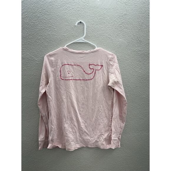 Vineyard Vines Womens Top Size XS Pink Long Sleeve Whale Decal Logo - Picture 5 of 10